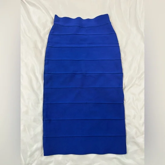 BCBGMaxAzria Royal Blue Bandage Bodycon Pencil Skirt Women’s Size S - Picture 7 of 9